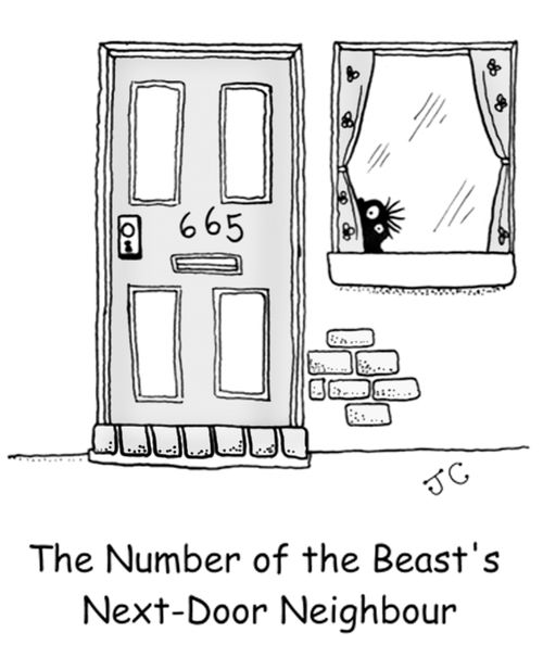 The number of the beast's next-door neighbour.