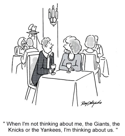 'When I'm not thinking about me, the Giants, the Knicks or the Yankees, I'm thinking about us.'