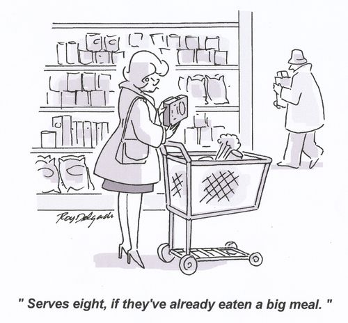 'Serves eight, if they've already eaten a big meal.'