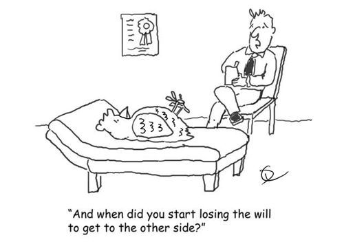 'And when did you start losing the will to get to the other side?'