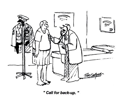 'Call for back-up.'