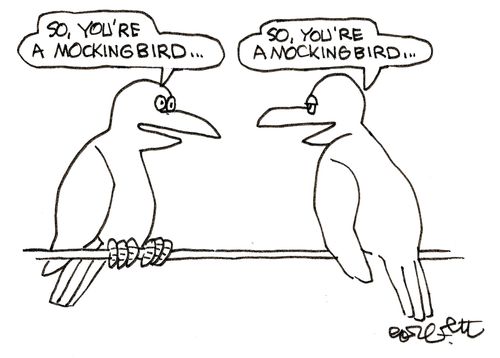So you're a mocking bird...