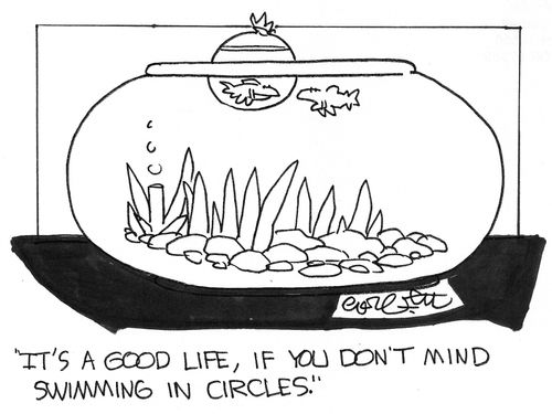"It's a good life, if you don't mind swimming in circles"
