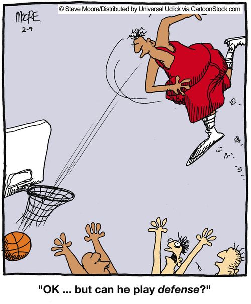 'OK... But can he play defense?'