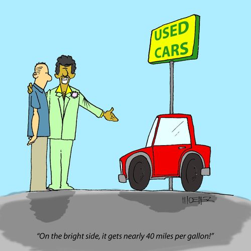 'On the bright side, it gets nearly 40 miles per gallon!'