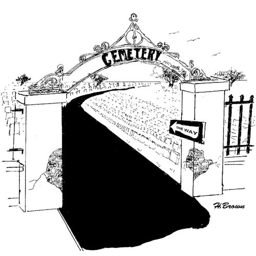 Cemetery: One Way.