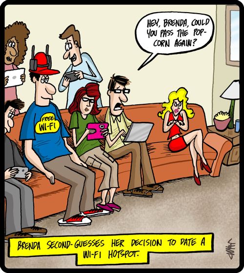 Brenda second-guesses her decision to date a wi-fi hotspot.