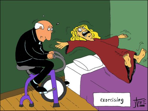 Exorcising.