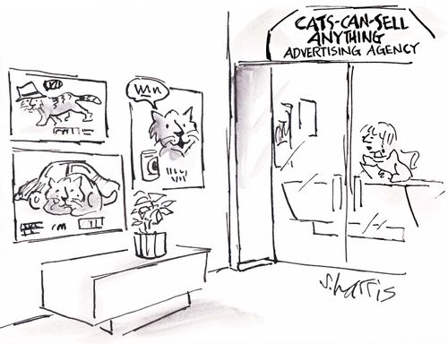 Cats-can-sell anything advertising agency.