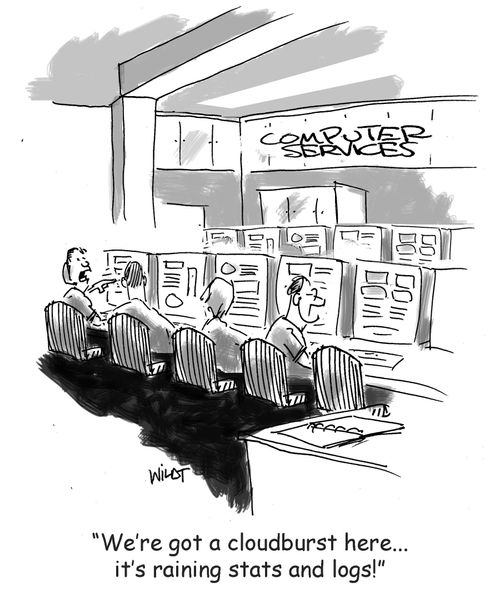 'We've got a cloudburst here...it's raining stats and logs!'
