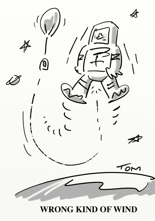 Sky dive: Wrong kind of wind.