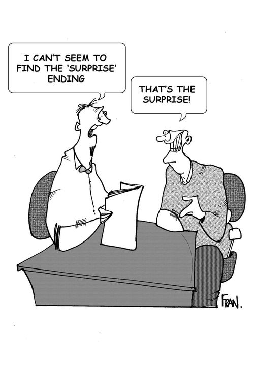 'I can't seem to find the 'surprise' ending.' 