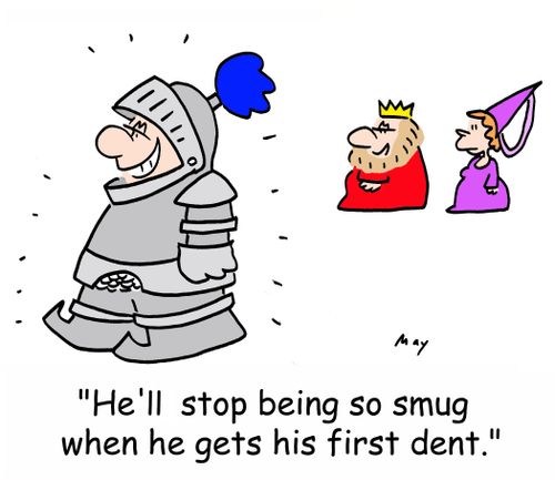 'He'll stop being so smug when he gets his first dent.'