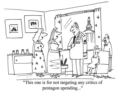 'This one is for not targeting any critics of pentagon spending...'