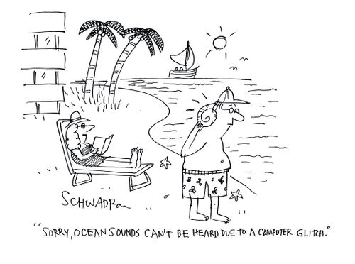 'Sorry, ocean sounds can't be heard due to a computer glitch.'