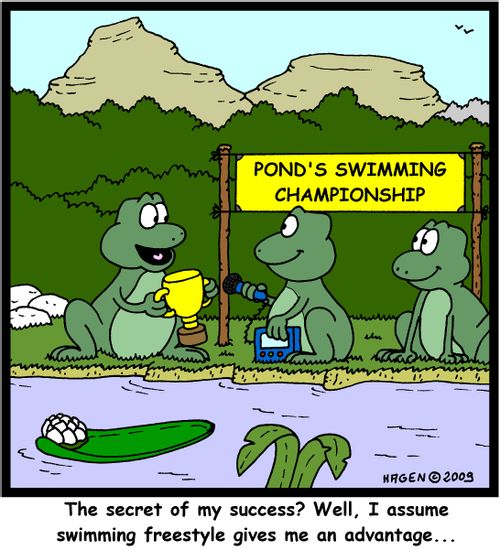 'The secret of my success? Well, I assume swimming freestyle gives me an advantage...'