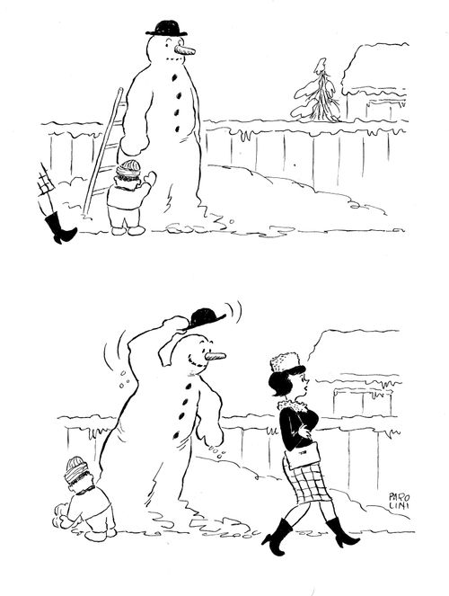 Snowman Doff Hat For Attractive Lady.