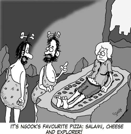 'It's Ngook's favourite pizza: salami, cheese and explorer!'