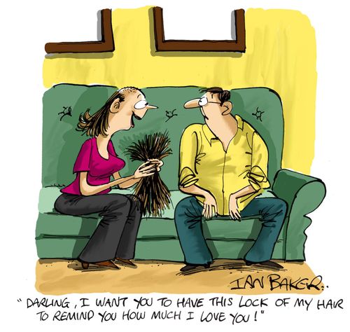 'Darling, I want you to have this lock of my hair to remind you how much I love you.'