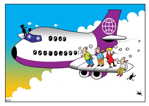 Airplane smokers.