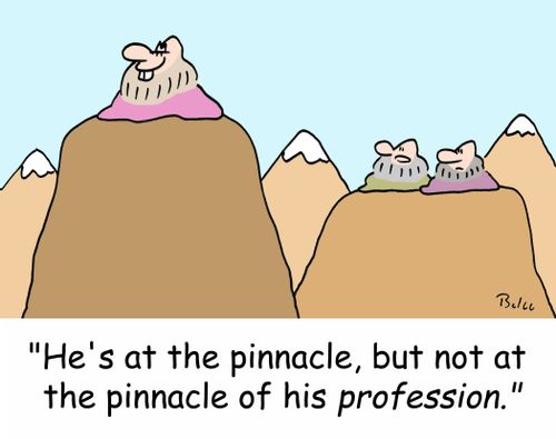 'He's at the pinnacle, but not at the pinnacle of his PROFESSION.'