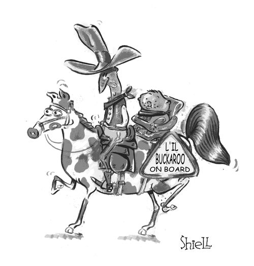L'il Buckaroo on Board.