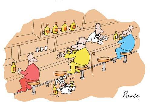 Drunk dog.