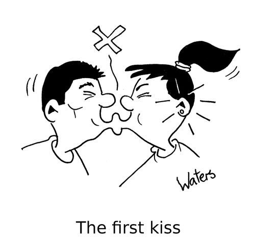 The first kiss.