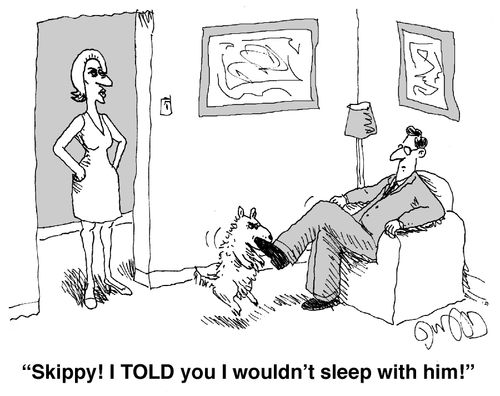 'Skippy! I TOLD you I wouldn't sleep with him!'