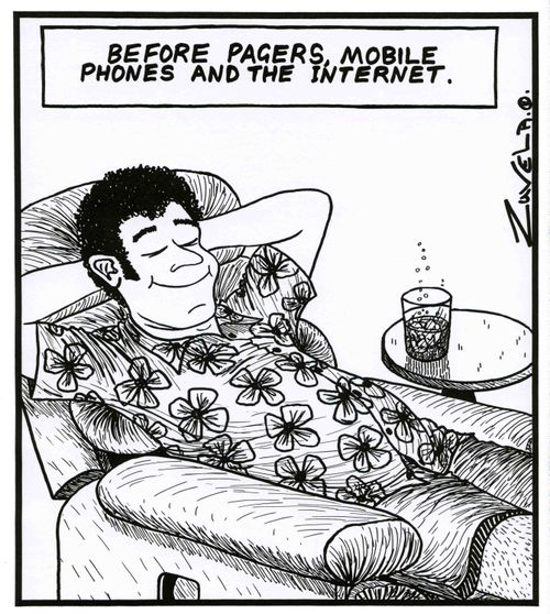 Before pagers,mobile phones and the internet.