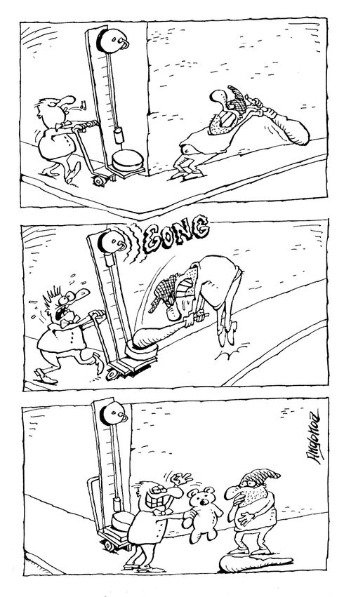Mugger hitting a jackpot (strip).