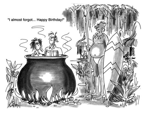 'I almost forgot...Happy Birthday!'