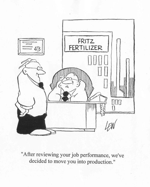 'After reviewing your job performance...'