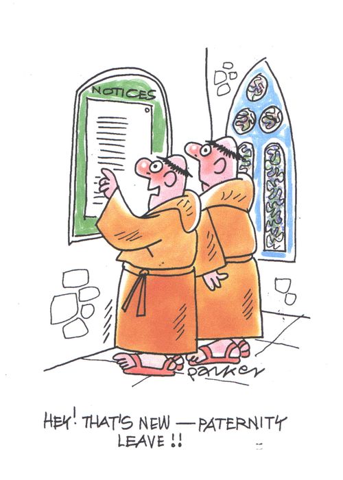 'Hey! That's new - paternity leave!'