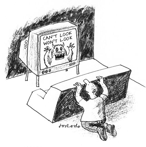 Horror movie: 'Can't Look, Won't Look.'