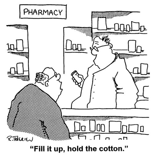 "Fill it up, hold the cotton"