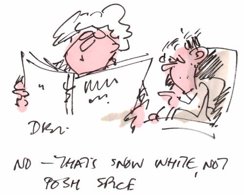 "No, that's Snow White, not Posh Spice"