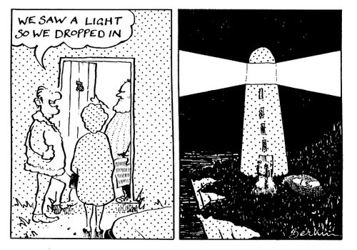 "We saw a light so we dropped in."