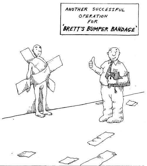 Another successful opertation for "Brett's Bumper Bandage."