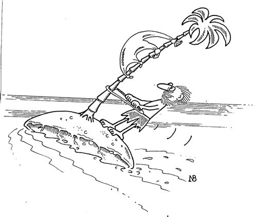 Wind Sailing Desert Island