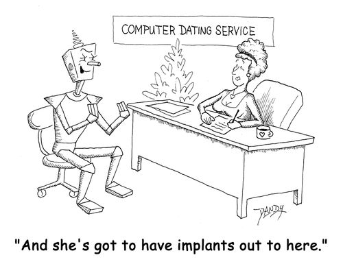 'And she's got to have implants out to here.'