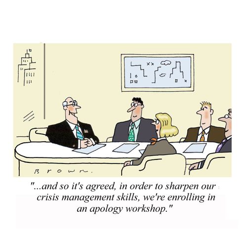 CEO decides to enroll the board in an apology workshop.