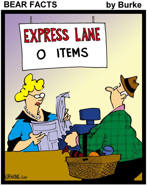 Express lane - zero items.