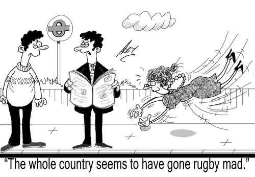 "The whole country seems to have gone rugby mad."