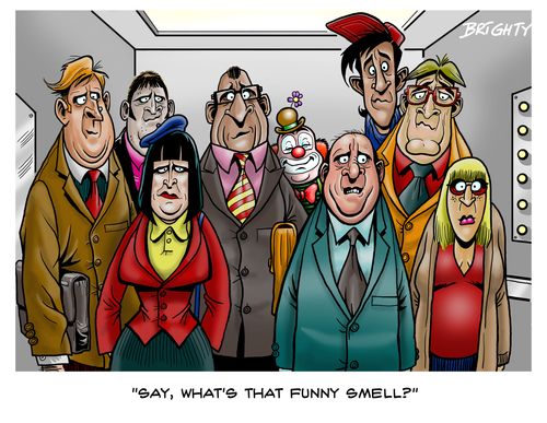 "Say, what's that funny smell?"