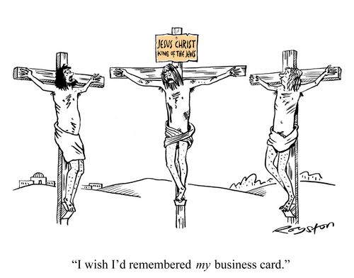 'I wish I'd remembered MY business card.'