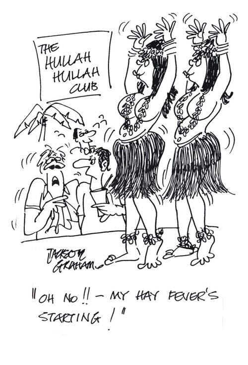 "Oh no! My hay fever's starting!"
