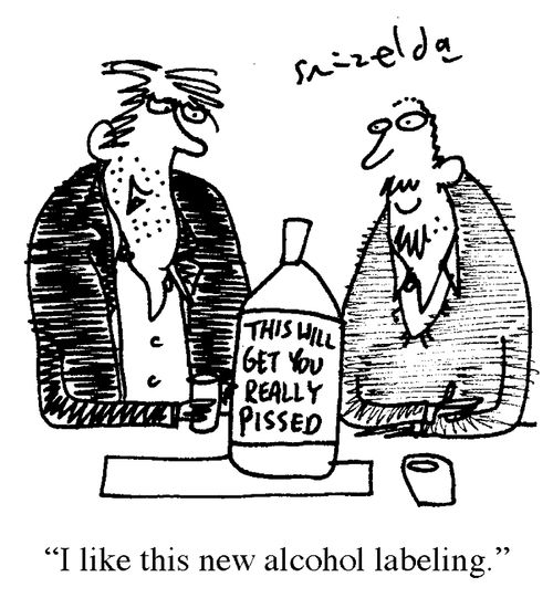 'I like this new alcohol labelling.'