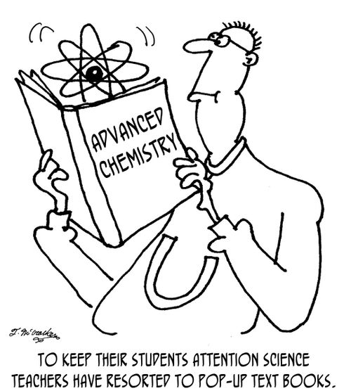To keep their students attention science teachers have resorted to pop-up text books,