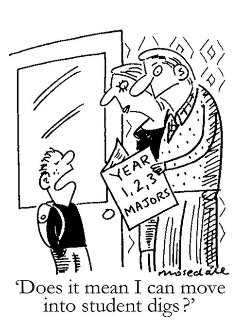 'Does it mean I can move into student digs ?'